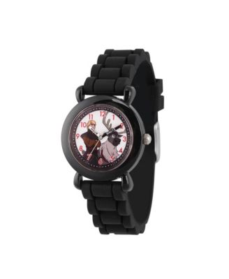 ewatchfactory - Disney Frozen 2 Sven Boy's Black Plastic Time Teacher Watch 32mm