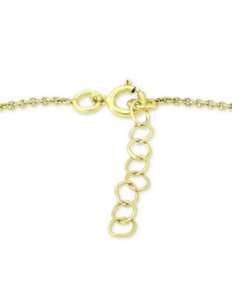 Cultured Freshwater Pearl (4mm) & Starfish Ankle Bracelet in 18k Gold-Plated Sterling Silver, Created for Macy's