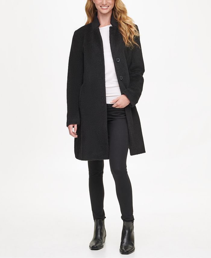 DKNY Single-Breasted Walker Coat, Created for Macy's & Reviews - Coats ...