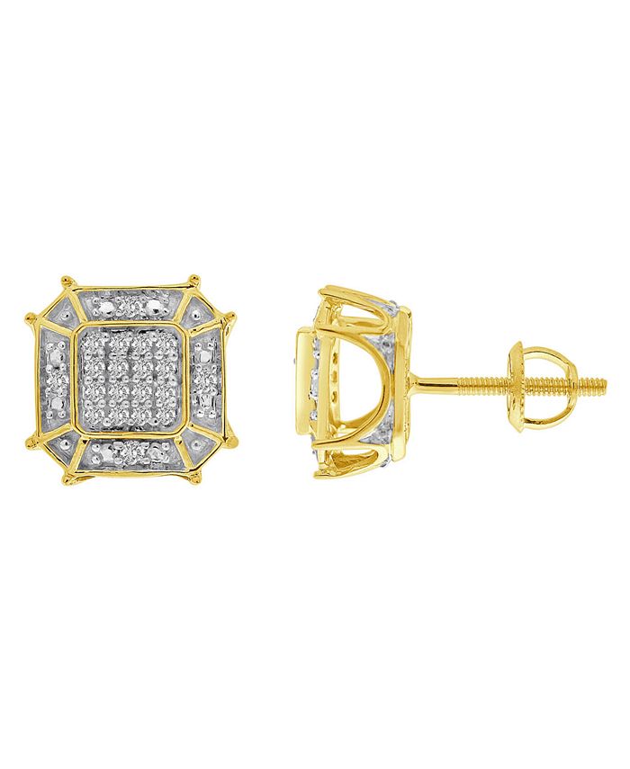 Macy's - Men's Diamond (1/6 ct.t.w.) Earring in 10K Yellow Gold
