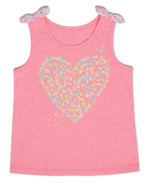Toddler Girls Graphic Combo Bow Strap Tank