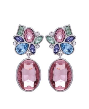 image of T Tahari Candied Floral Drop Clip Earring