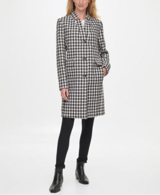 dkny houndstooth coat