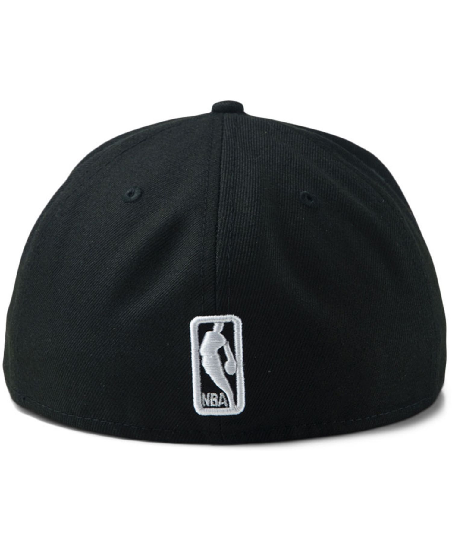 Men's Black Los Angeles Lakers Black White Logo 59Fifty Fitted Hat