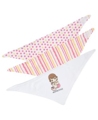 Precious Moments Baby Boys and Girls 3 Piece Bibs Set - Pink