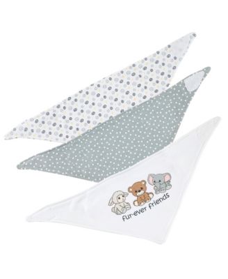 Precious Moments Baby Boys and Girls 3 Piece Bibs Set - Gray