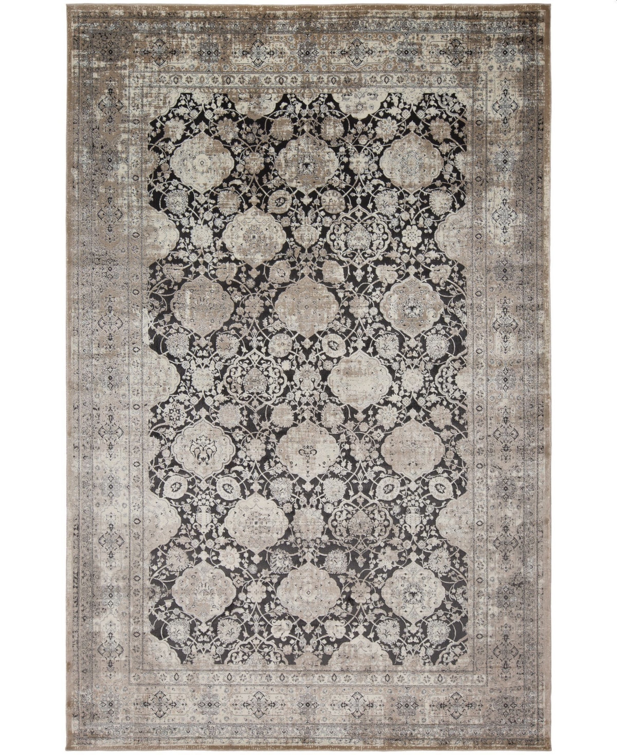 Sunbrella Classic Sc-03 Charcoal 4' x 6' Area Rug - Charcoal
