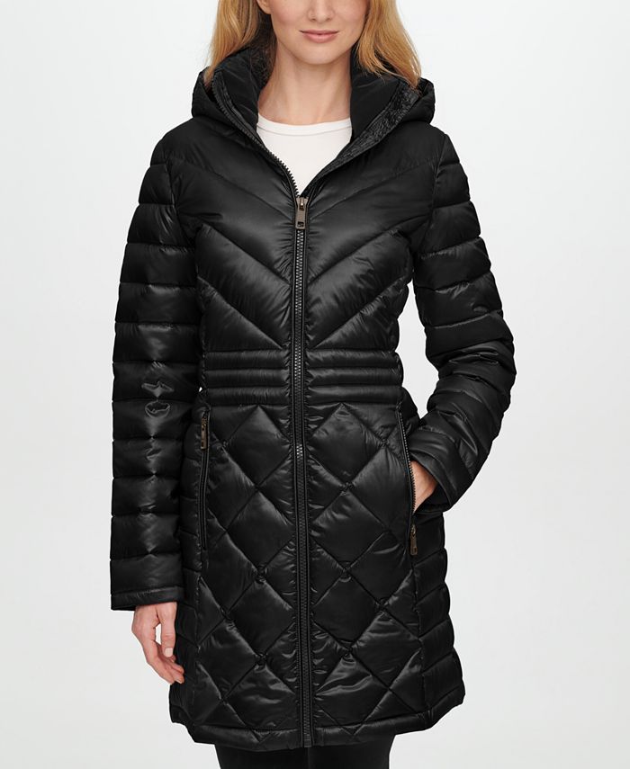 Calvin Klein Hooded Packable Down Puffer Coat, Created for Macy's & Reviews  - Coats & Jackets - Women - Macy's