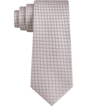 Calvin Klein Men's Fixture Grid Skinny Tie