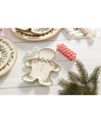 Holiday Gingerbread Man Accent Plate
