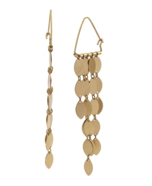 image of Robert Lee Morris Soho Oval Disc Fringe Chandelier Earrings