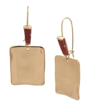 image of Robert Lee Morris Soho Jasper Stone Geometric Drop Earrings