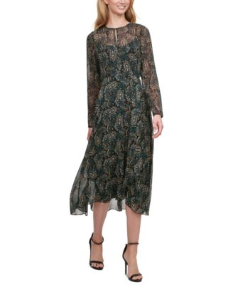 tommy hilfiger paisley sheath dress