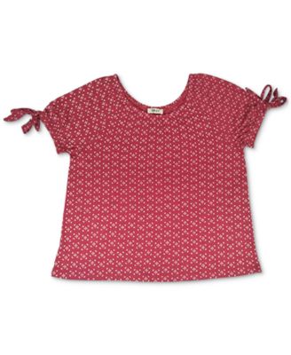 macy's red plus size tops