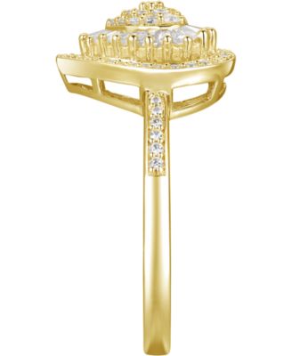 Diamond Heart Cluster Ring (1/2 ct. t.w.) in 14k White , Yellow or Rose Gold