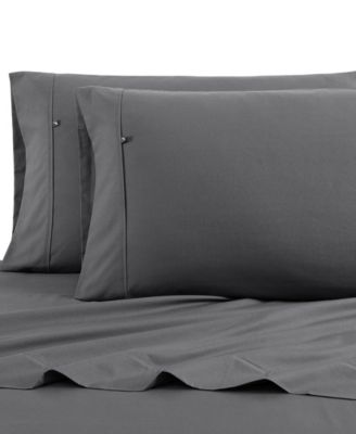 Solid Cotton Percale 4-Piece Sheet Set, Full
