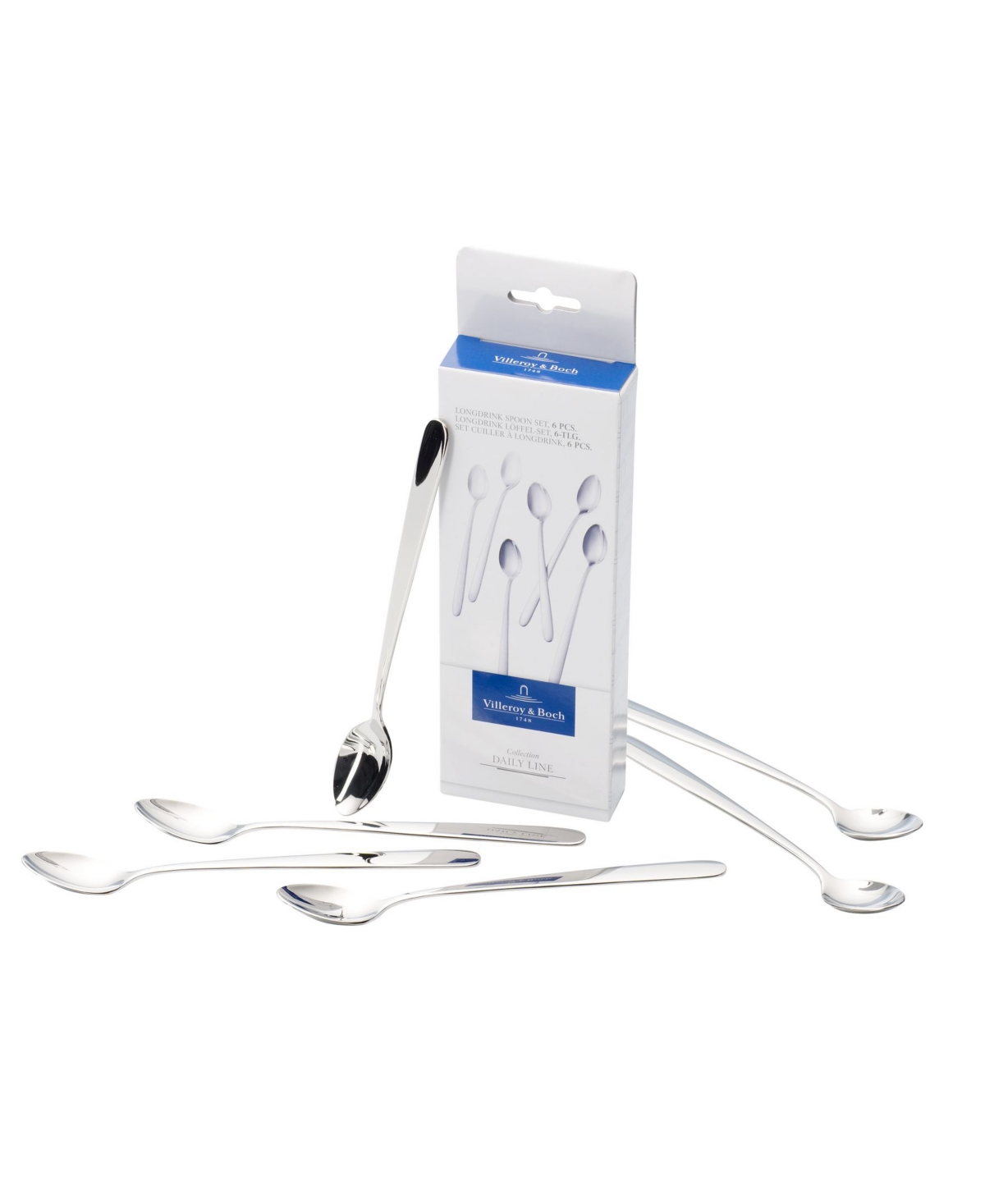 Villeroy & Boch Daily Line Longdrink Spoon Set, 6 Pieces