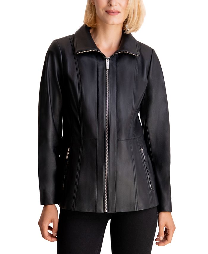 Michael Kors Leather Jacket & Reviews - Coats & Jackets - Women - Macy's