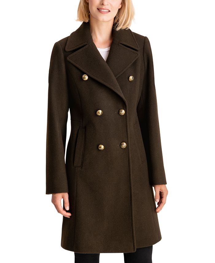 Michael Kors Double-Breasted Walker Coat, Created for Macy's - Macy's