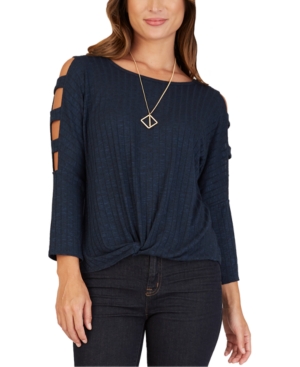 image of Bcx Juniors- Lattice-Sleeve Top