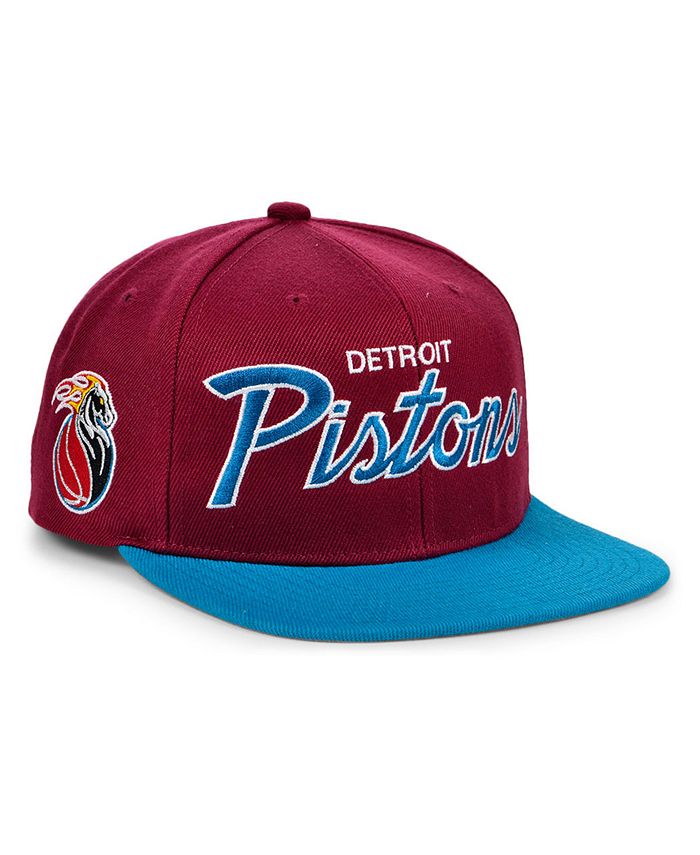 Mitchell & Ness Detroit Pistons HWC Heritage Script Snapback Cap Macy's