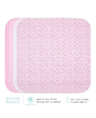 Baby Girls Newborn Layette Gift Set for Girls, Shower Gift Essentials, Pink, White