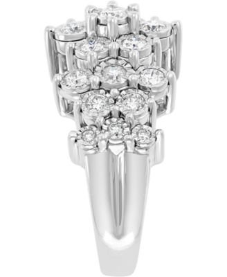 EFFY&reg; Diamond Cluster Ring (1 ct. t.w.) in 14k White Gold or 14k Yellow & White Gold