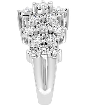 EFFY Collection - Diamond Cluster Ring (1 ct. t.w.) in 14k White Gold or 14k Yellow & White Gold