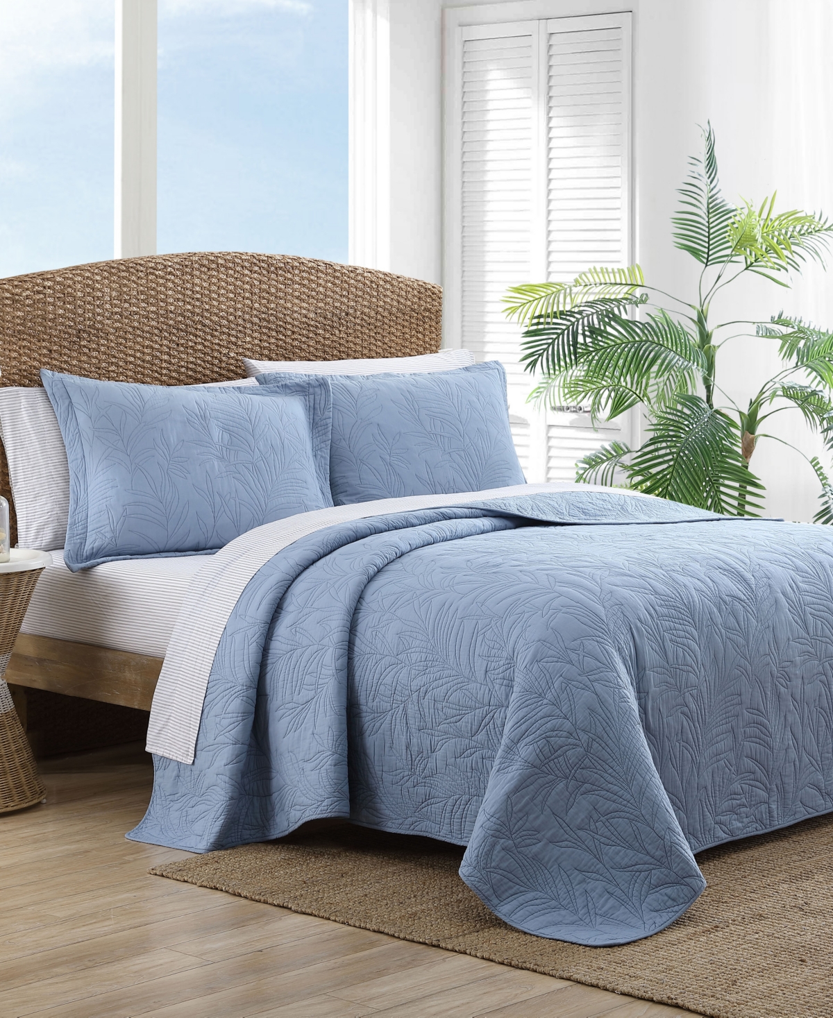 Tommy Bahama Home Solid Costa Sera Cotton Sham, King In Ocean Blue