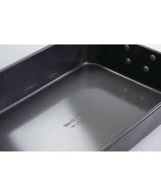 T-Fal Nonstick 10" x 15" Roaster with Rack, Grey 