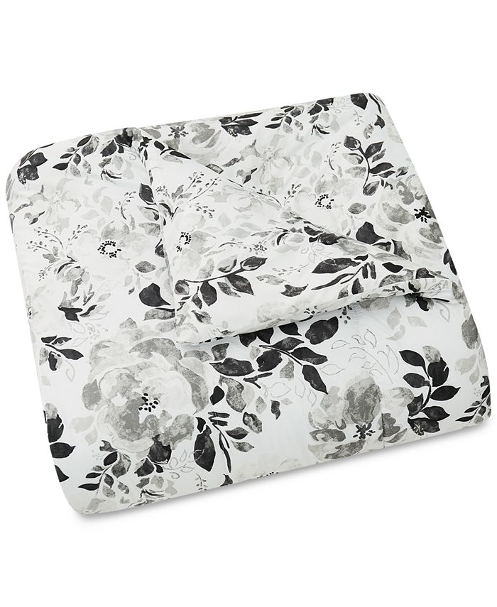 Pem America Black and White 2Pc. FloralPrint Twin Comforter Set, a