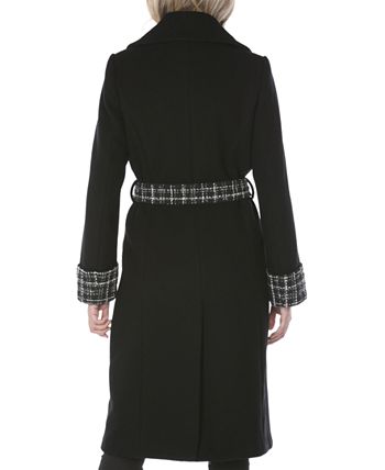 Tahari belted wrap coat discount