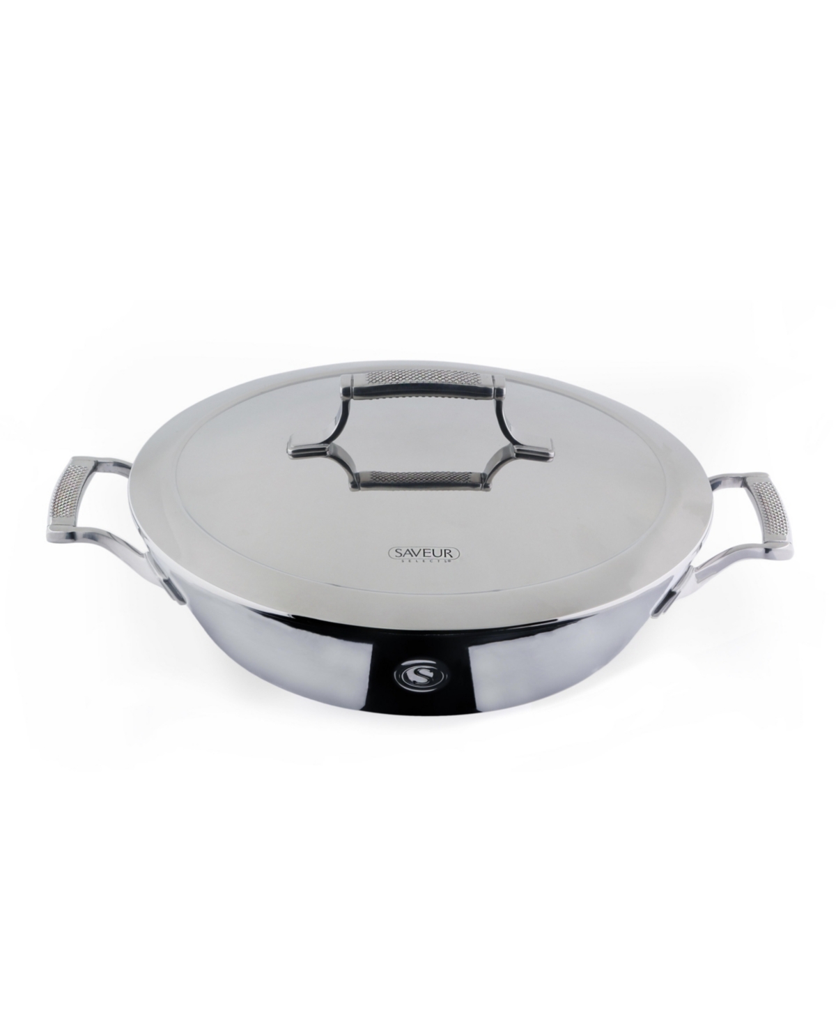 Saveur Selects Voyage Series Tri-ply Stainless Steel 12" Pan With Lid In Silver