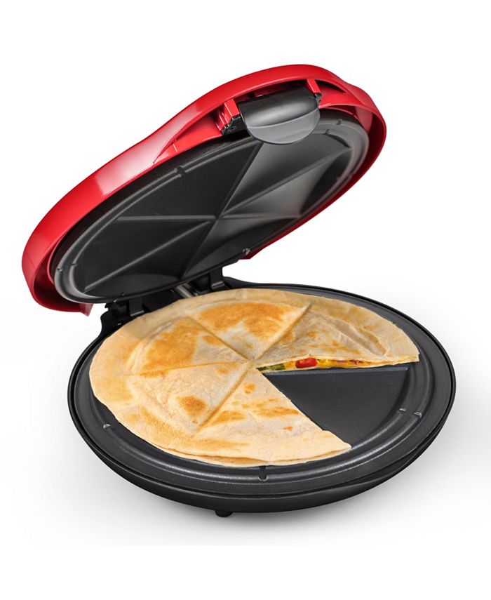 Nostalgia Taco Tuesday TTEQM10RD Deluxe 6Wedge Electric Quesadilla