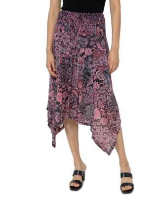 Michael Kors - Printed Handkerchief-Hem Skirt