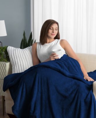 Plush 15lb Weighted Blanket with Washable Cover