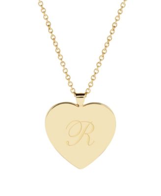 Isabel Initial Heart Gold-Plated Pendant Necklace