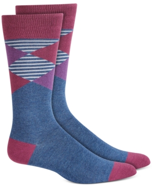 Alfani Men's Oversized Striped Argyle Socks Created for Macy's