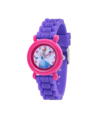 Disney Princess Cinderella Girls' Pink Plastic Watch 32mm - Macy's