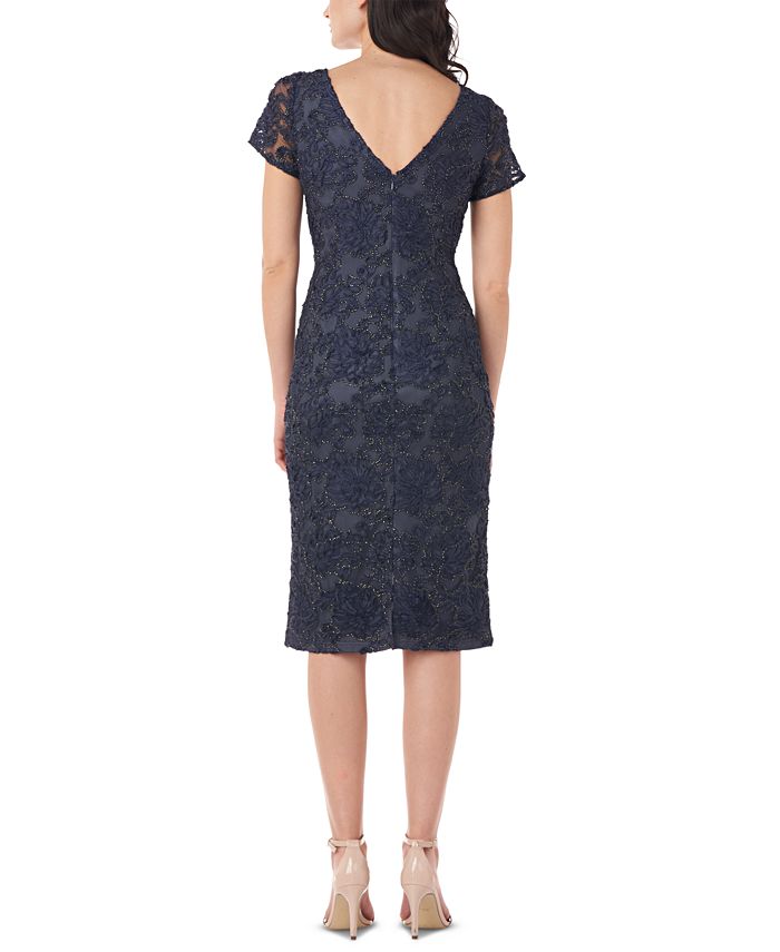 JS Collections Soutache Embroidered Sheath Dress - Macy's