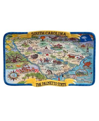 Certified International - South Carolina Souvenir Rectangular Platter