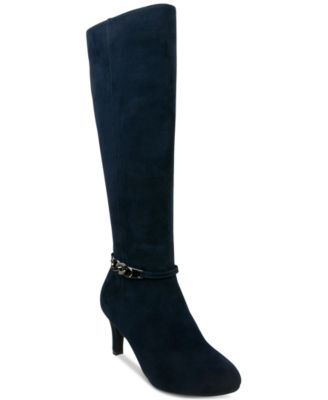macys navy boots