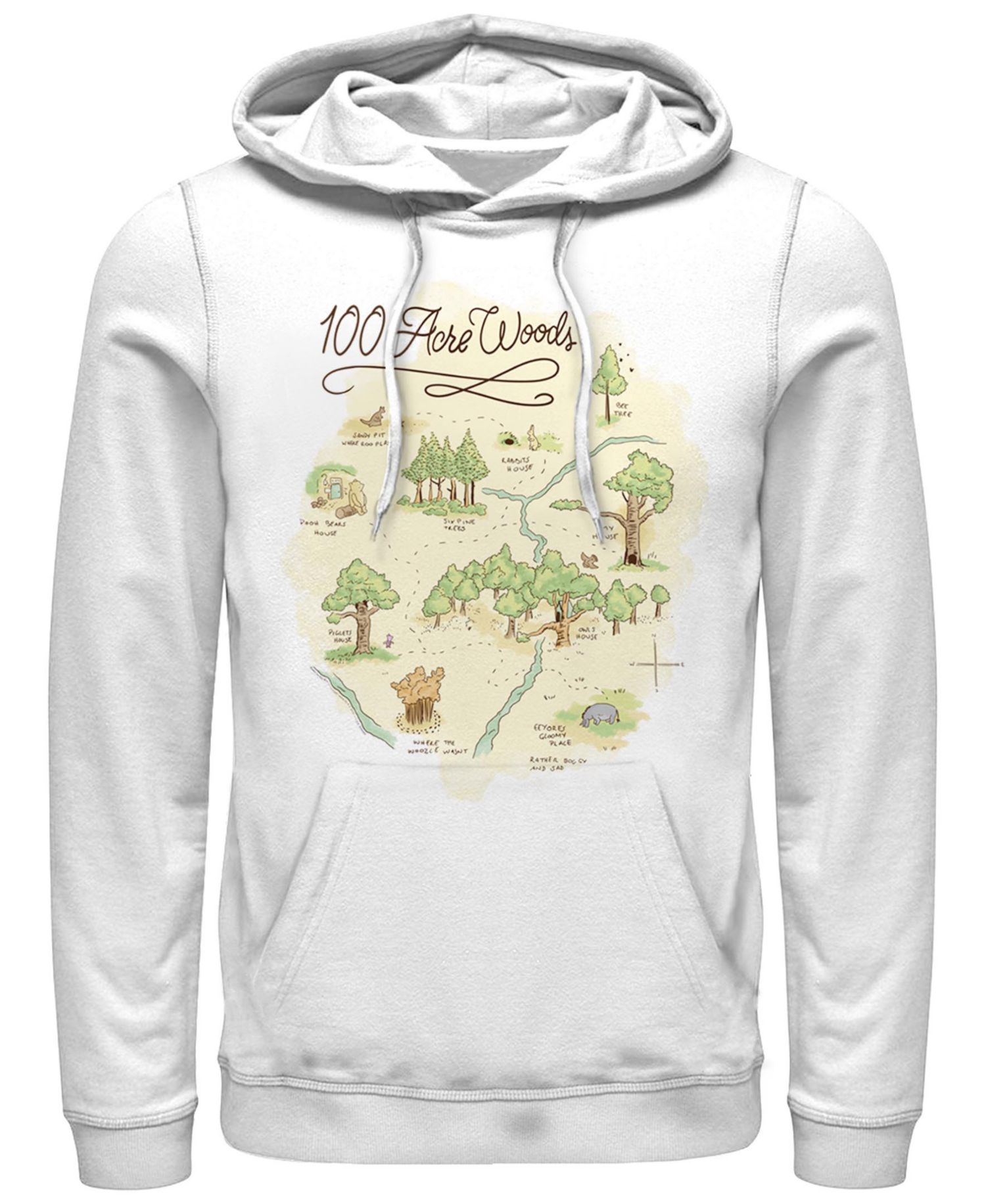 Men's 100 Acre Map Long Sleeve Hoodie