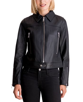 Michael kors petite leather moto jacket new arrivals