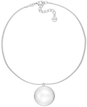 image of Alfani Silver-Tone Orb Pendant Necklace, 19