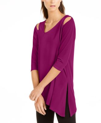 Alfani Cold Shoulder Asymmetrical Top Created for Macy s Macy s