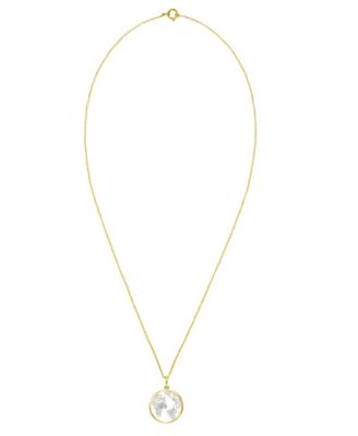 Diamond Accent Gold-plated Map Pendant Necklace