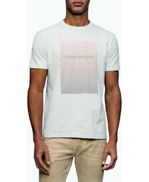 Calvin Klein Men's Monogram Logo Gradient Block Crewneck T-shirt