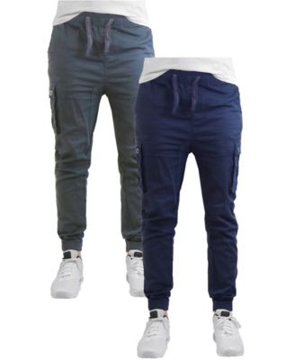 Men's Cotton Stretch Twill Cargo Joggers, Pack of 2