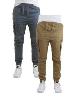 Men's Cotton Stretch Twill Cargo Joggers, Pack of 2
